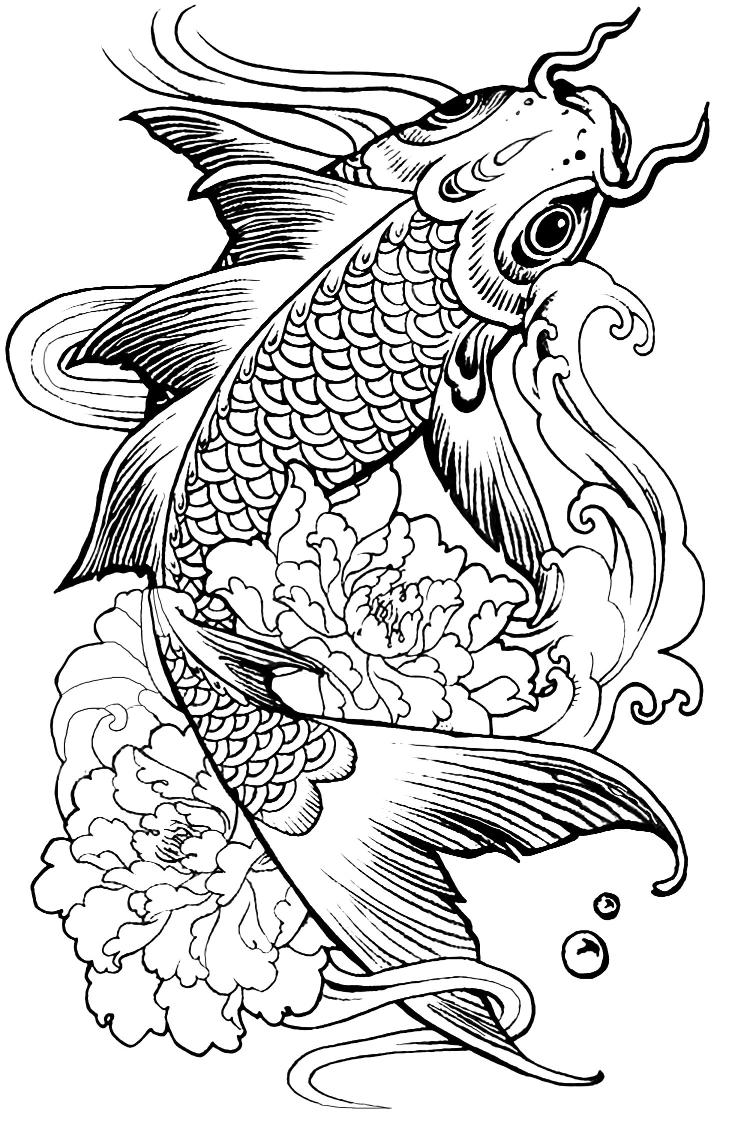 Fish coloring for kids