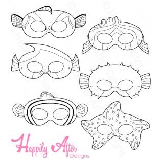 Fish printable coloring masks printable coloring masks coloring mask animal masks for kids