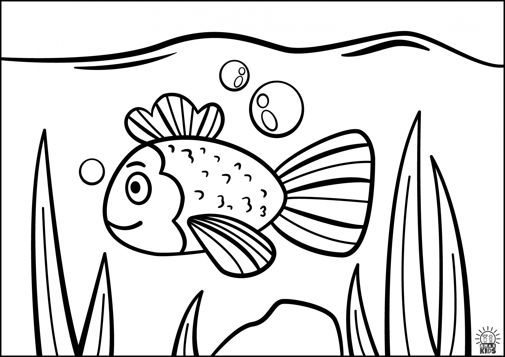 Fish coloring pages and fish paper craft for kids amax kids