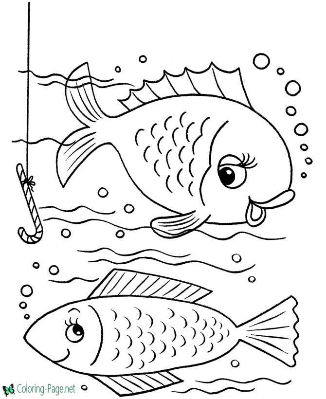 Fish coloring pages