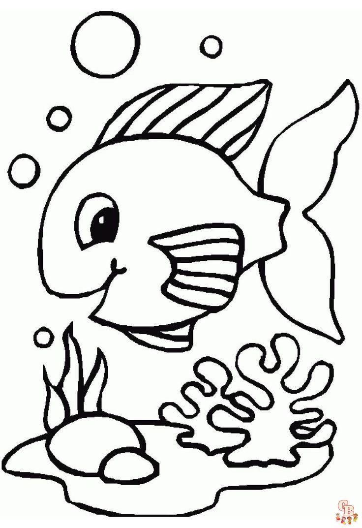 Cute fish coloring pages printable free and easy to color