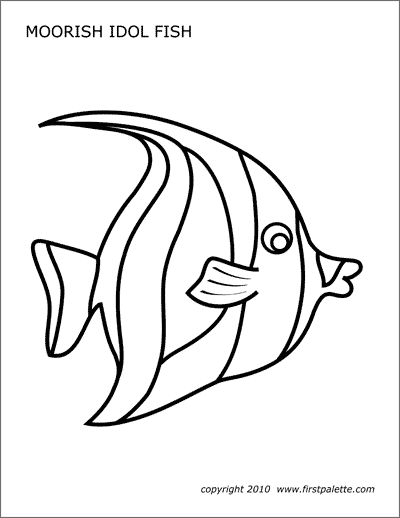 Coral reef fishes free printable templates coloring pages