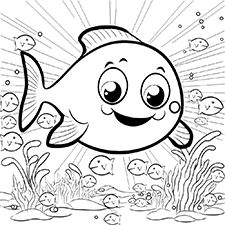 Cute fish coloring pages free pdf printables