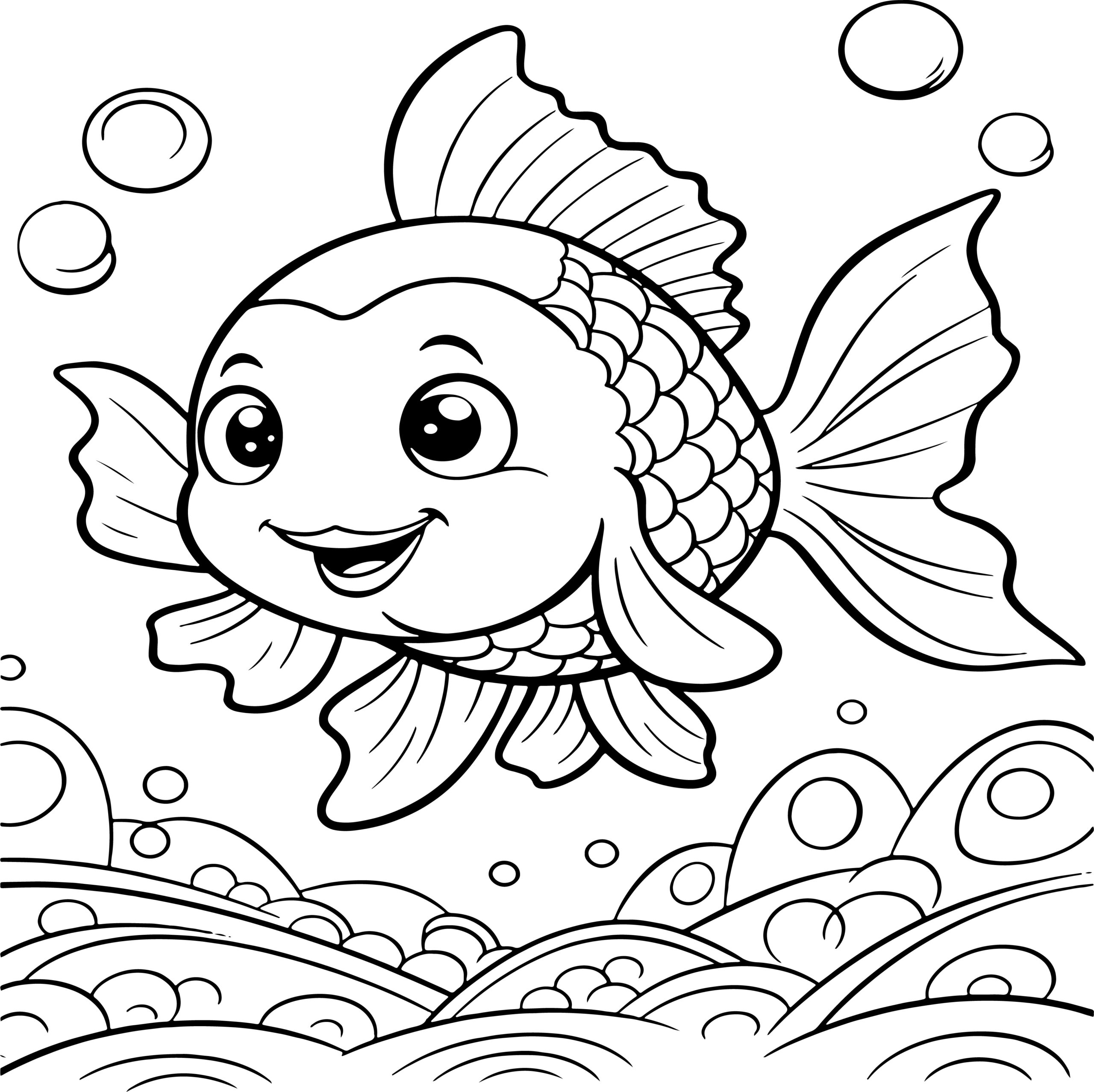 Fish coloring book for kids fish coloring pages fantastic gift for boys girls made by teachers