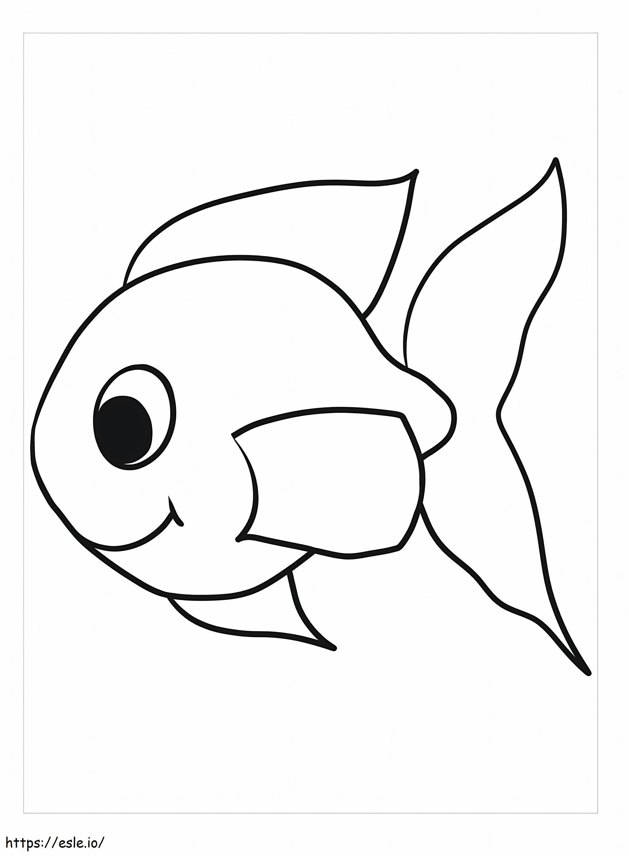 Fish in preschool coloring page