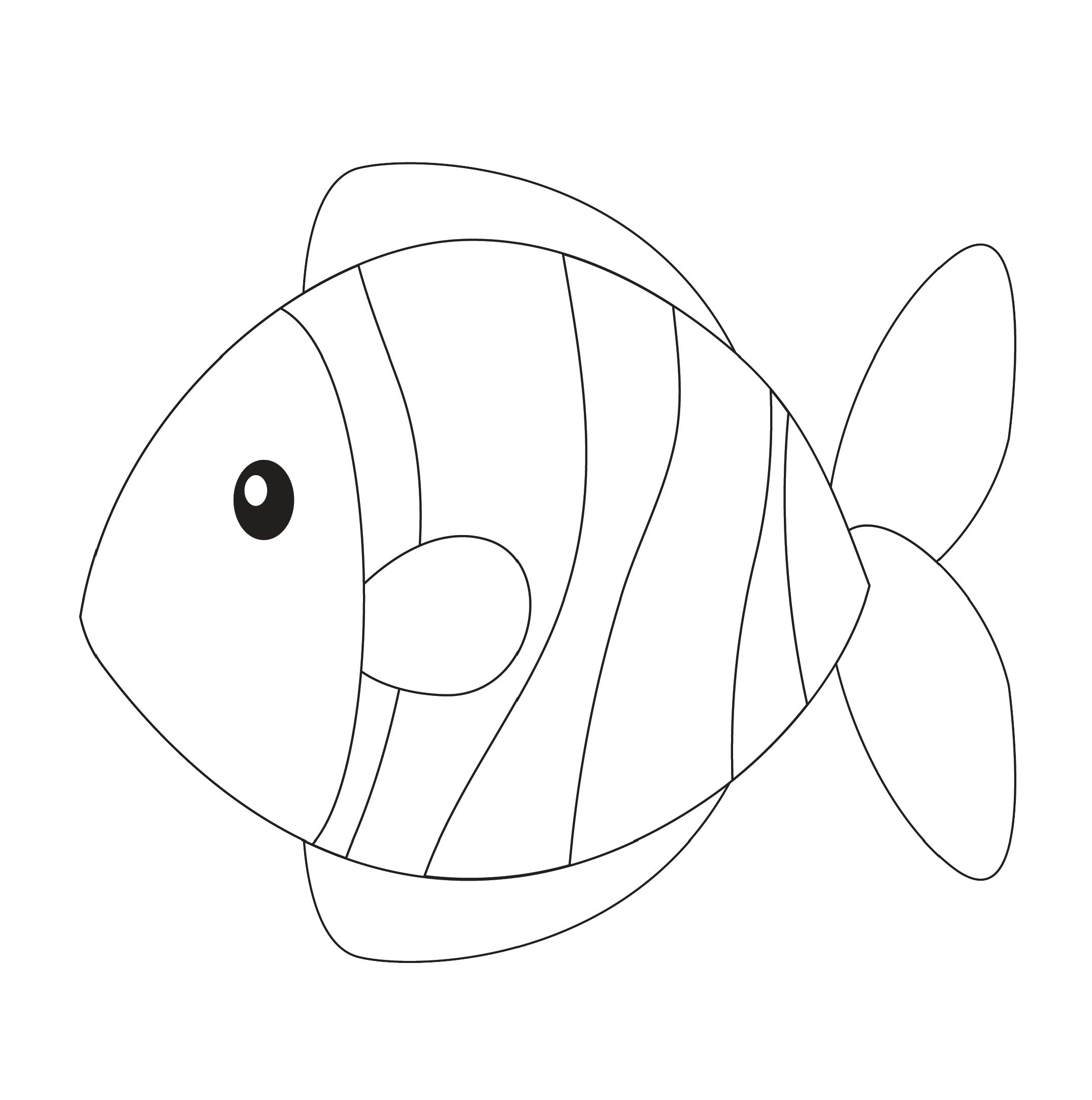 Free fish coloring pages for kids