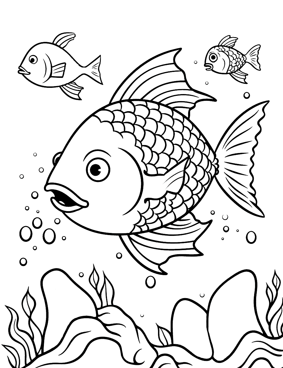 Fish coloring pages free printable sheets