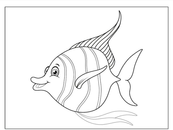 Fish coloring pages fish template printable coloring pages