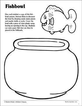 Fishbowl coloring page printable coloring pages