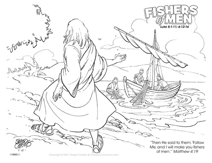 Fishers of men color page fishers of men colorg pages httpcalvarycurriculumblogspotcâ colorg pages bible colorg pages sunday school colorg pages