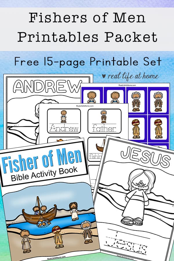 Fishers of men free printables coloring pages and learning packet