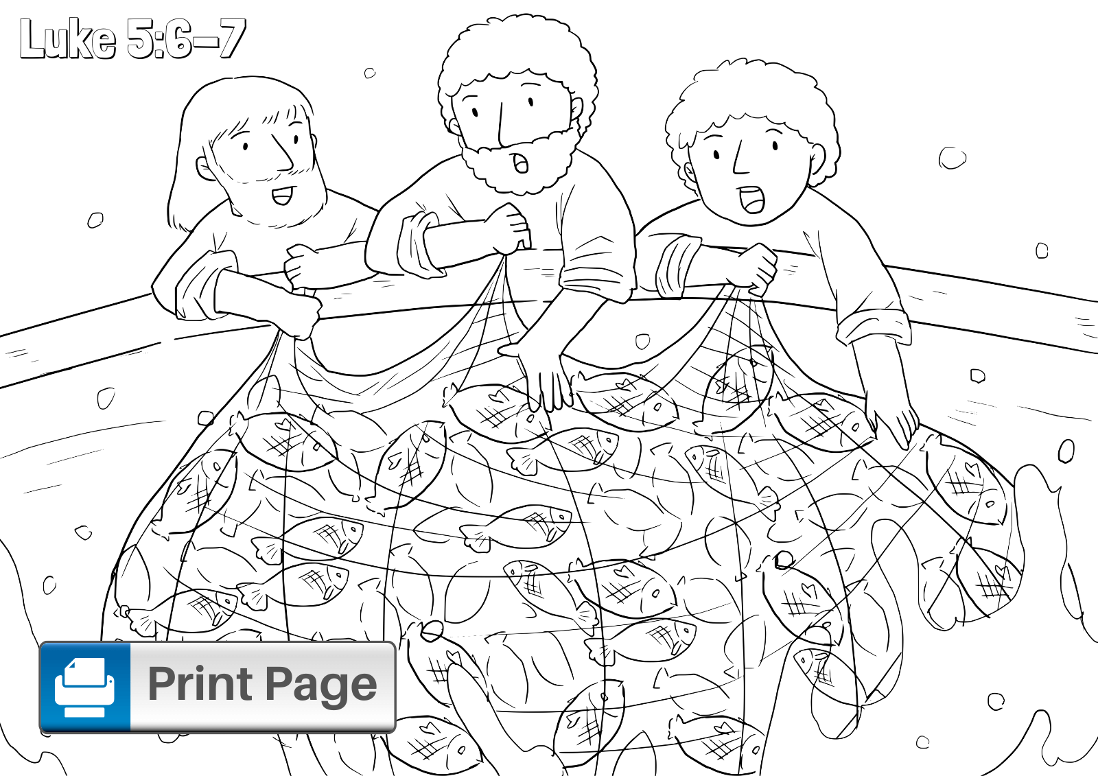 Free fishers of men coloring pages for kids printable pdfs â connectus