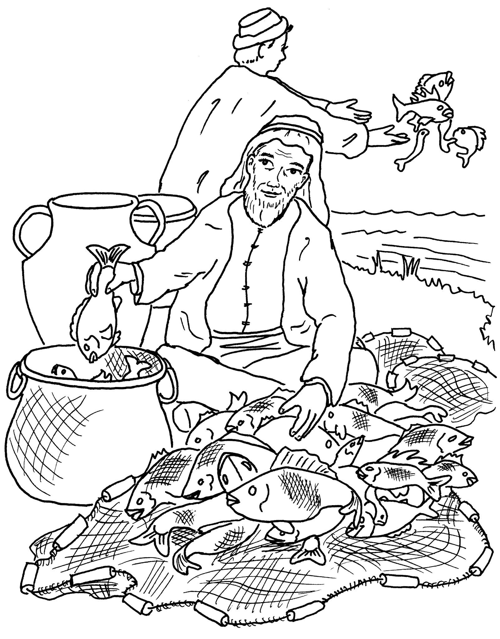 Fishers of men coloring pages