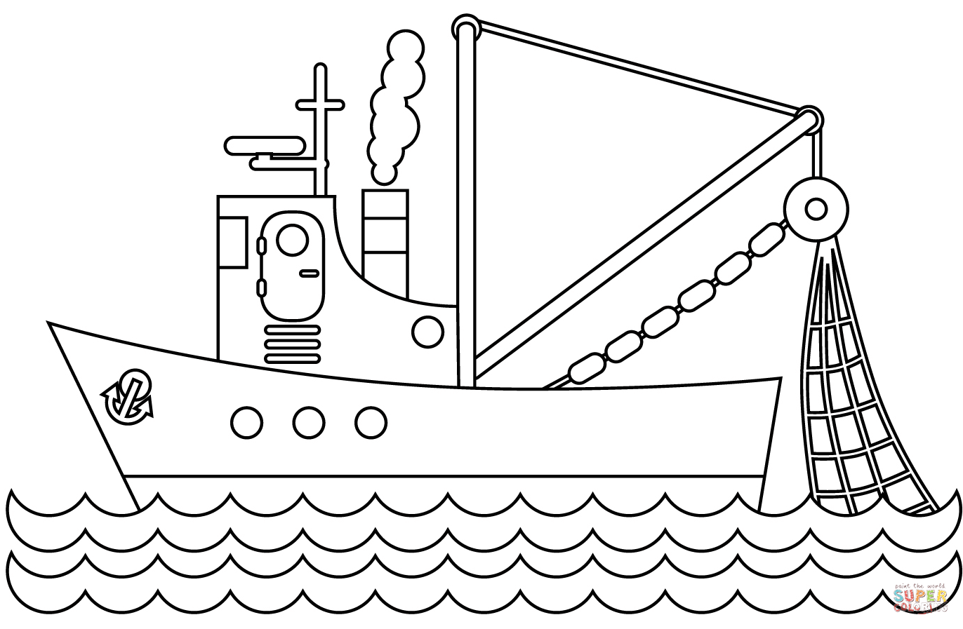 Fishing boat coloring page free printable coloring pages