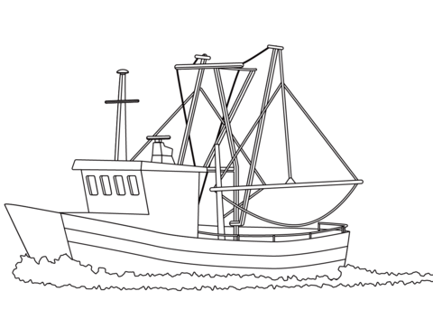 Fishing boat coloring page free printable coloring pages