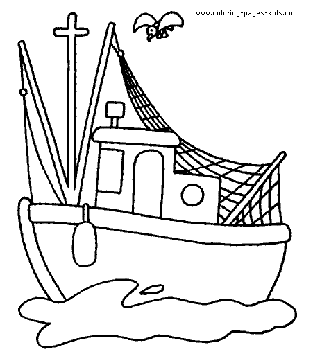 Boat coloring page