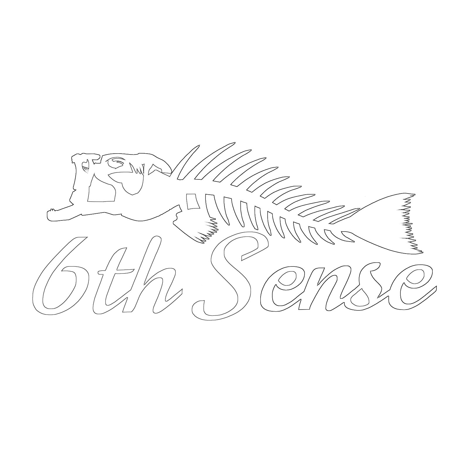 Th sense fish bones decal