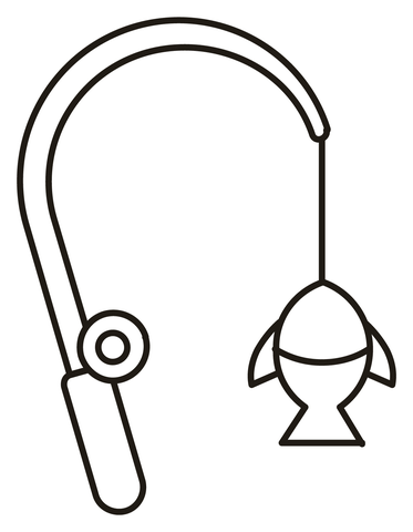 Fishing pole coloring page free printable coloring pages