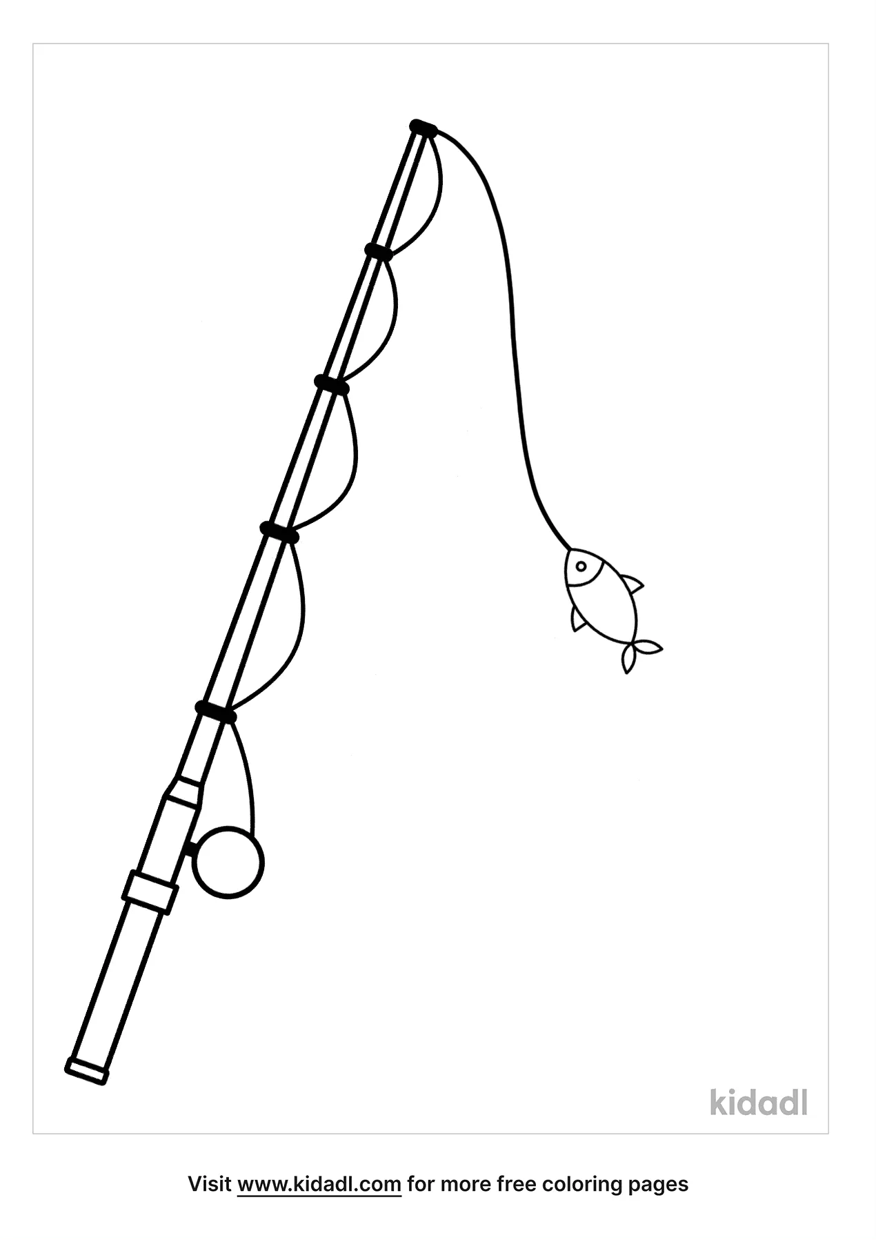 Free fishing pole coloring page coloring page printables