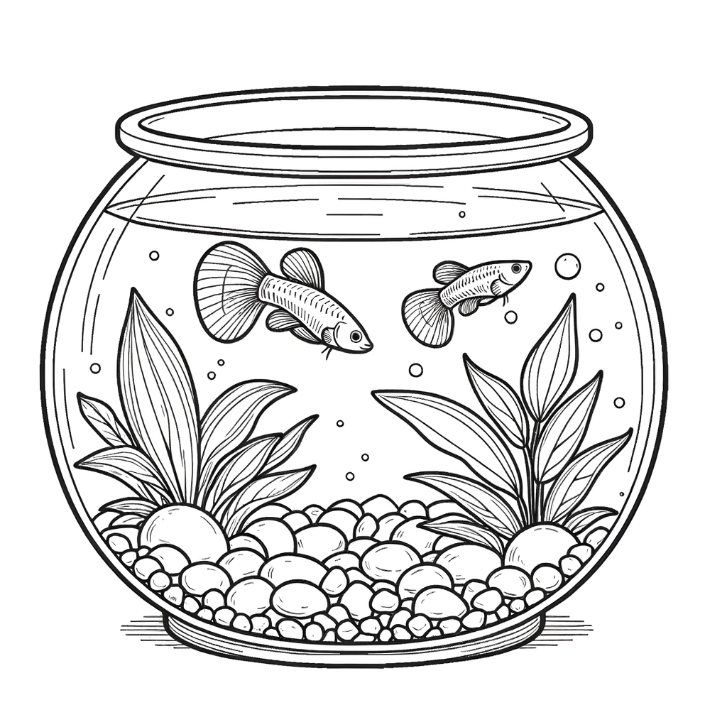 Fish coloring pages for children