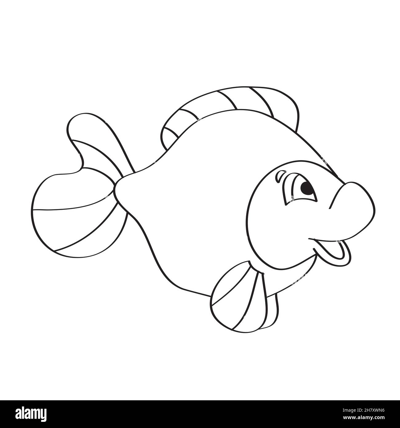 Simple coloring page drawing worksheet for preschool kids with easy gaming level