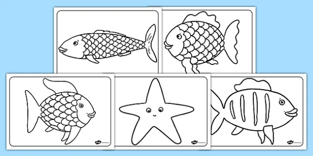 Rainbow fish art lesson free colouring sheets teacher made