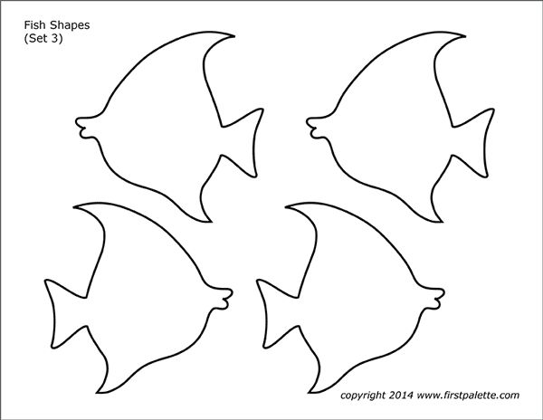 Fish shapes free printable templates coloring pages firstpalette fish template fish shapes fish outline