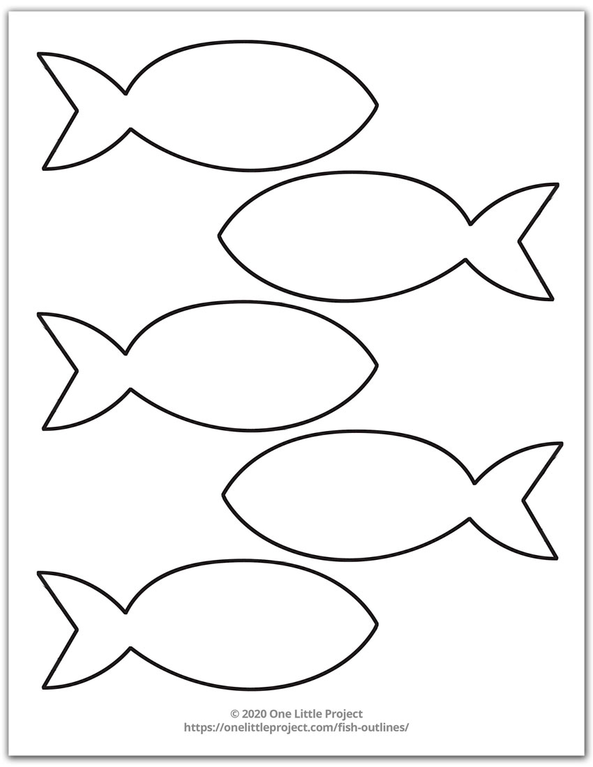 Free printable fish outline pages fish templates