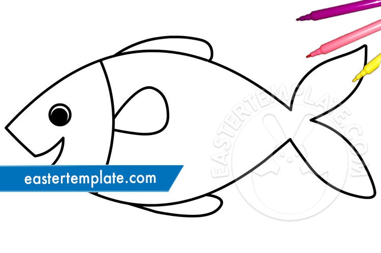 Fish coloring page for kids