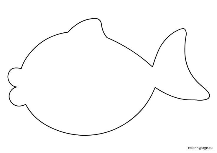 Fish template shape coloring pages fish outline