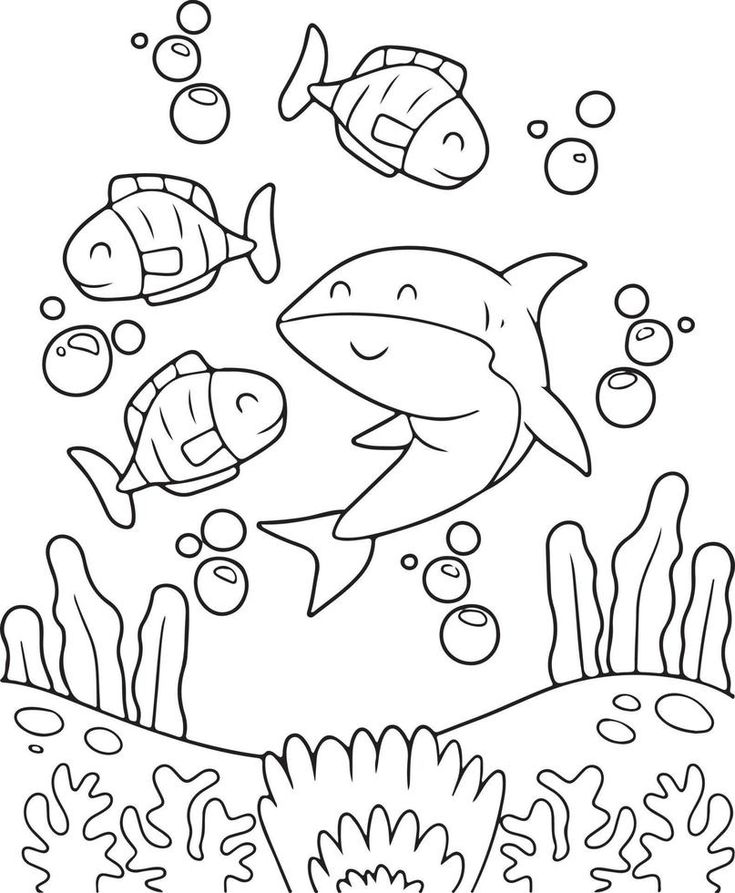 Line art of fish vector illustration for coloring pages coloring book sticker poster etc seni ikan sketsa cara menggambar