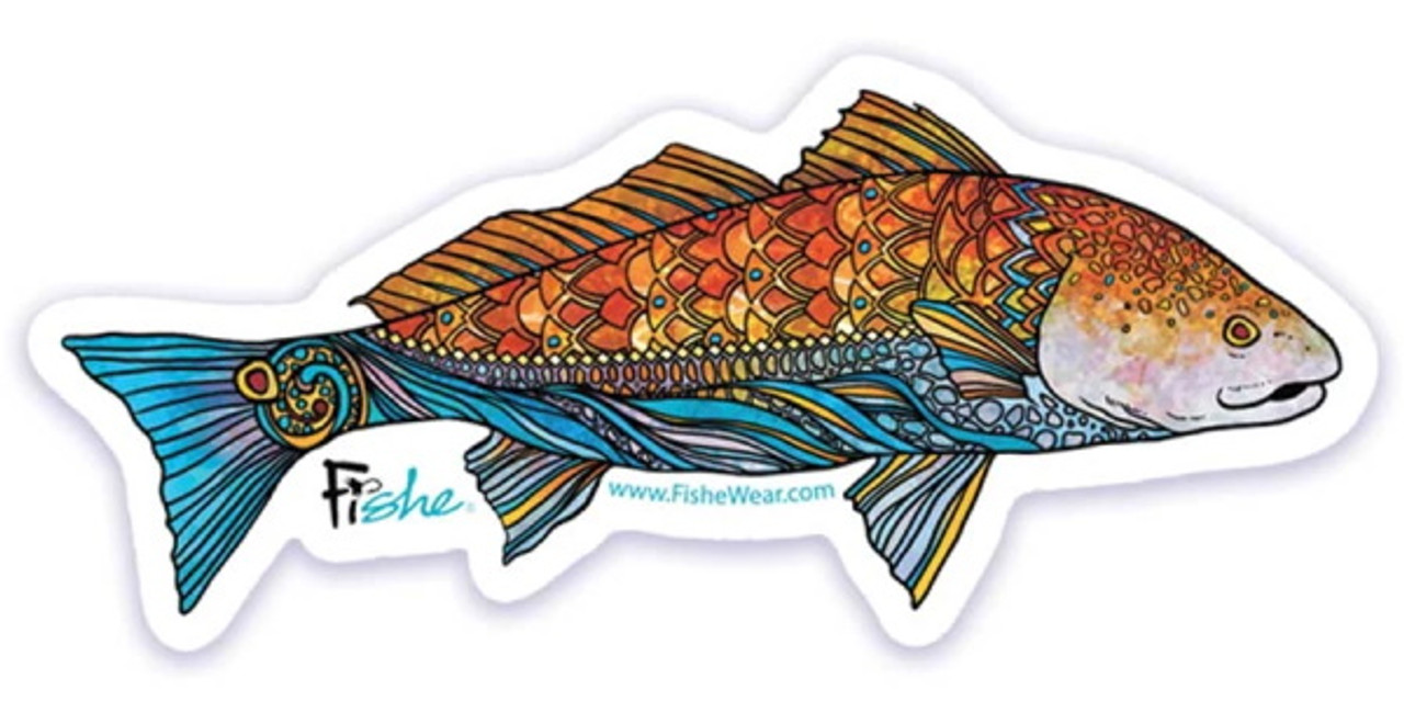 Fishe radical red fish stickers