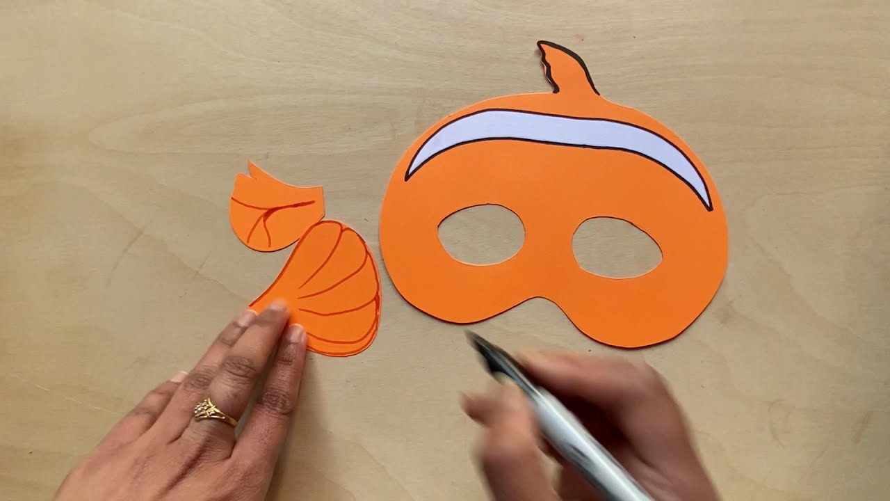 Nemo fish paper mask finding nemo inspired craft ideas finding nemo fish theme costume ideas