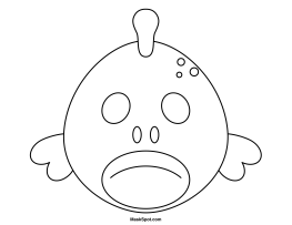 Printable fish mask