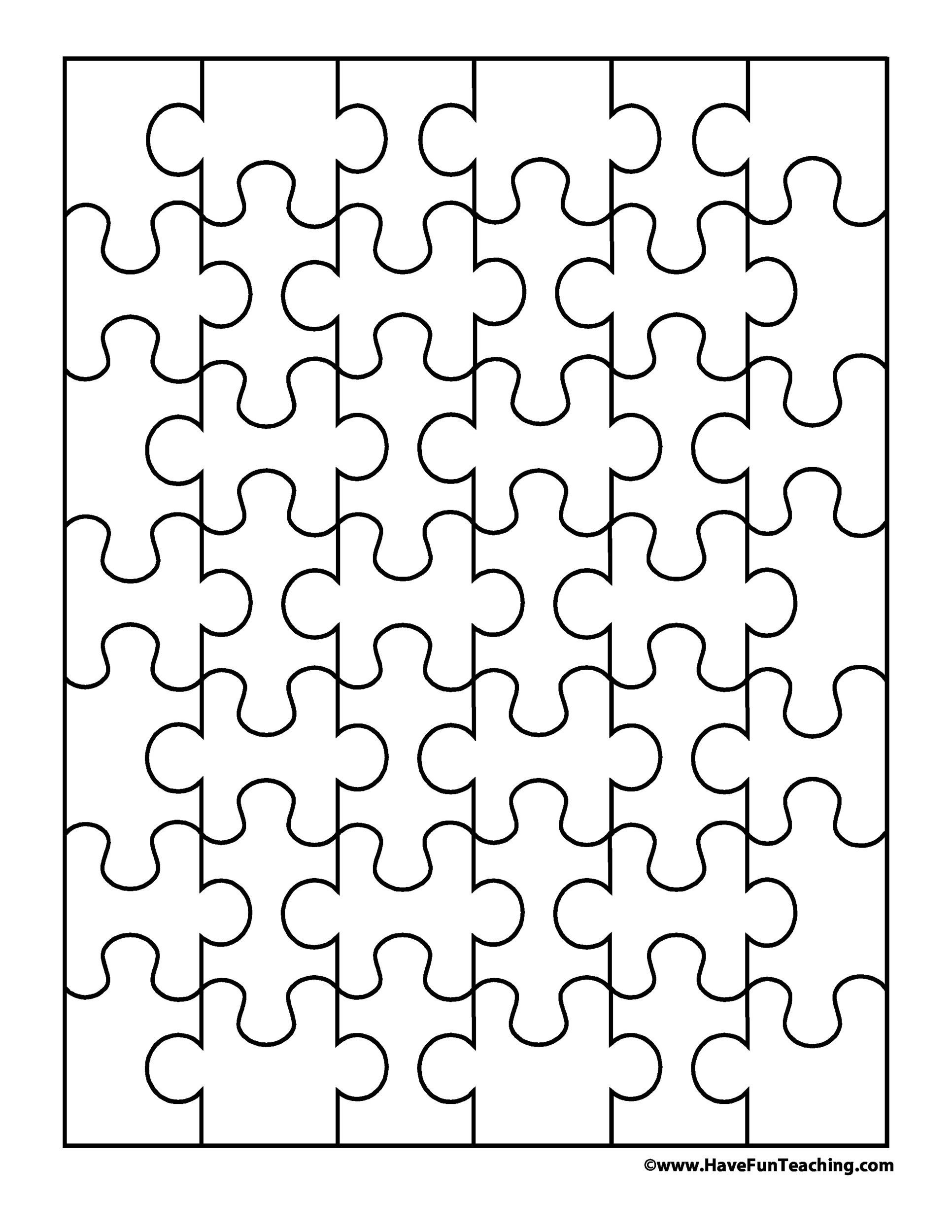 Printable puzzle piece templates á