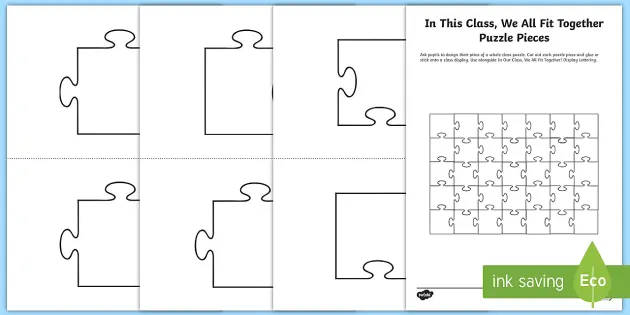 Classroom puzzle activity kindergarten resource