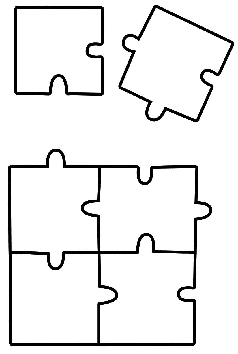 Puzzle coloring pages