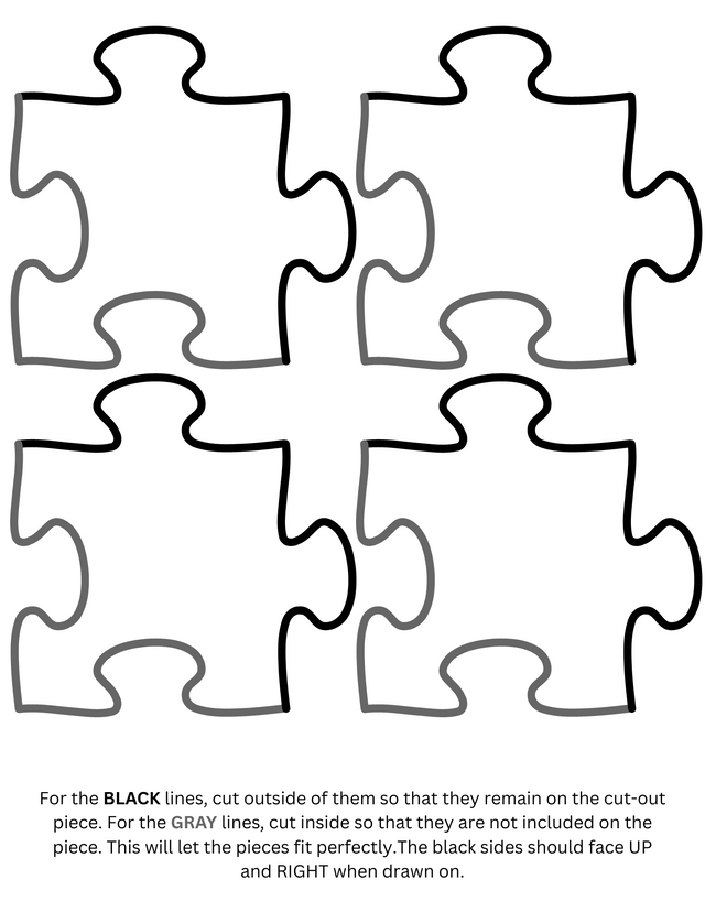 I made some infinitely fitting together puzzle pieces for a puzzle quilt where you can collect kids drawings and tape em on the wall next to each other feel free to use