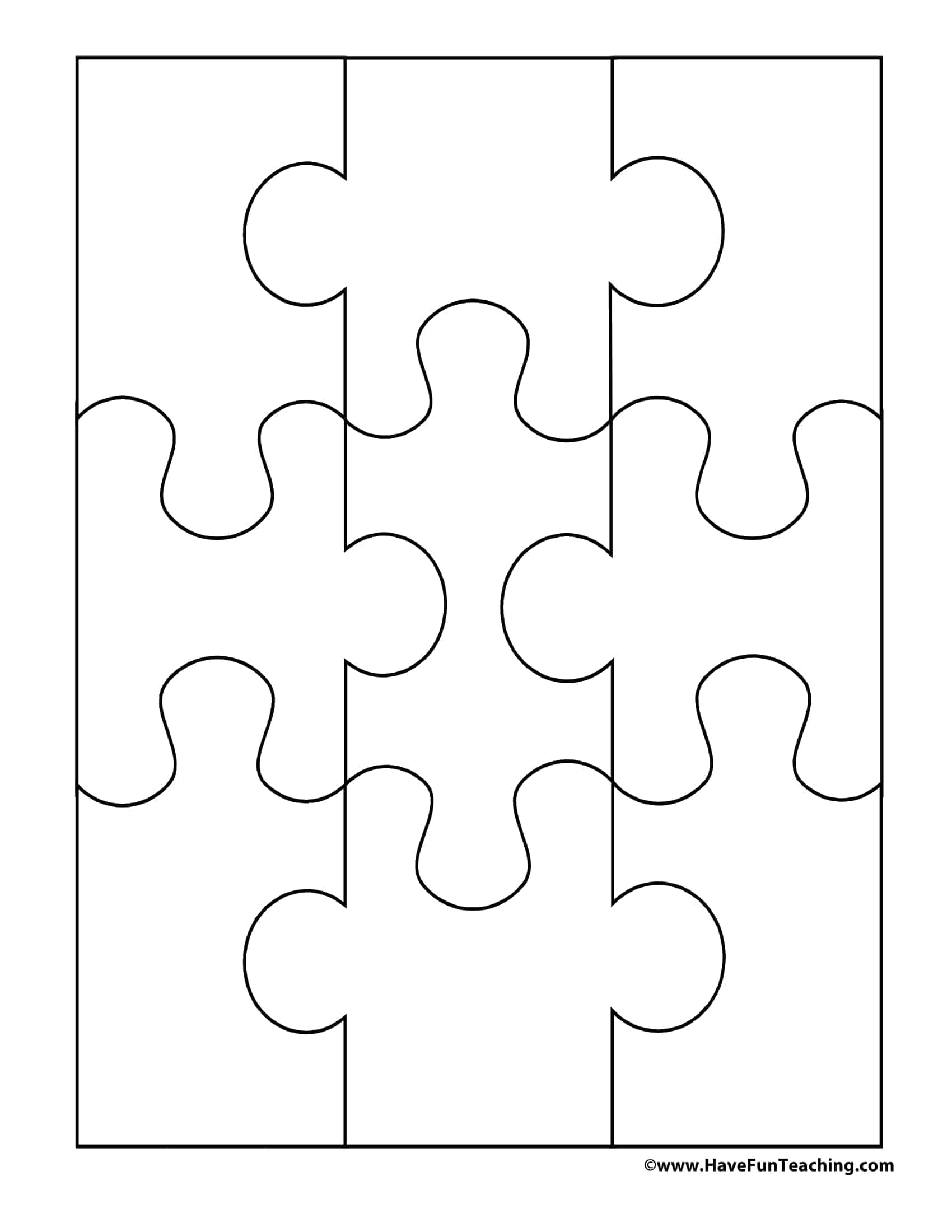 Free printable puzzle piece templates pdf piece