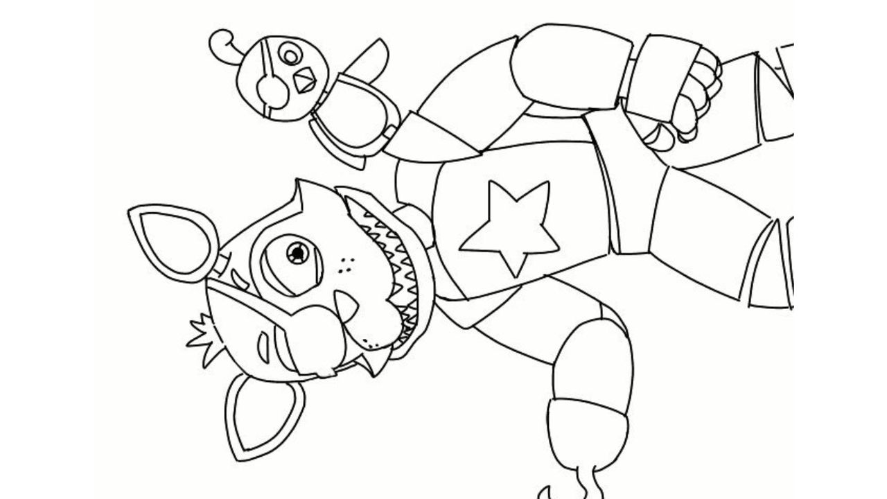 Fnaf pizza simulator coloring page by angeladesalvatore on