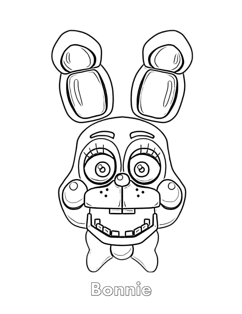 Bonnie from five nights at freddys coloring page