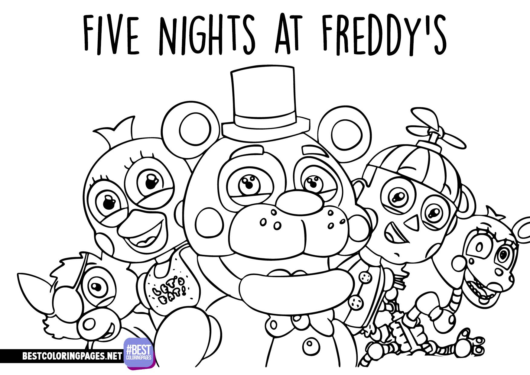 Five nights at freddys coloring pages