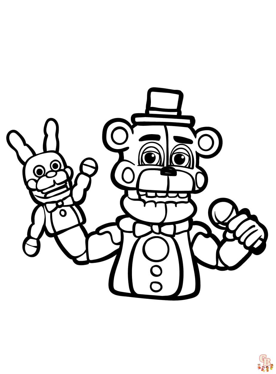 Printable freddy coloring pages free for kids and adults