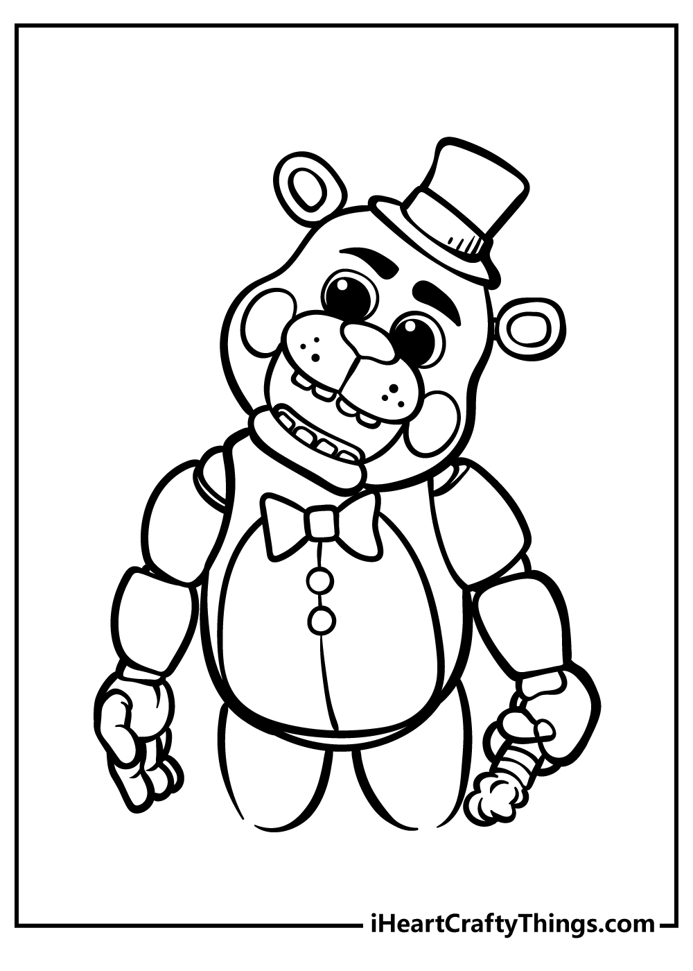 Five nights at freddys coloring pages free printables