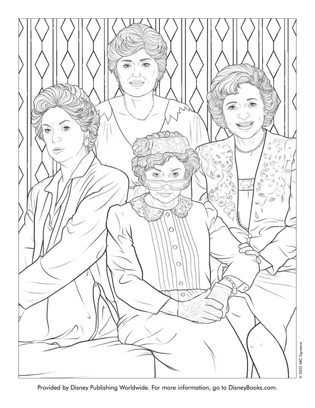 Official golden girls coloring pages from disney movie insiders rthegoldengirls