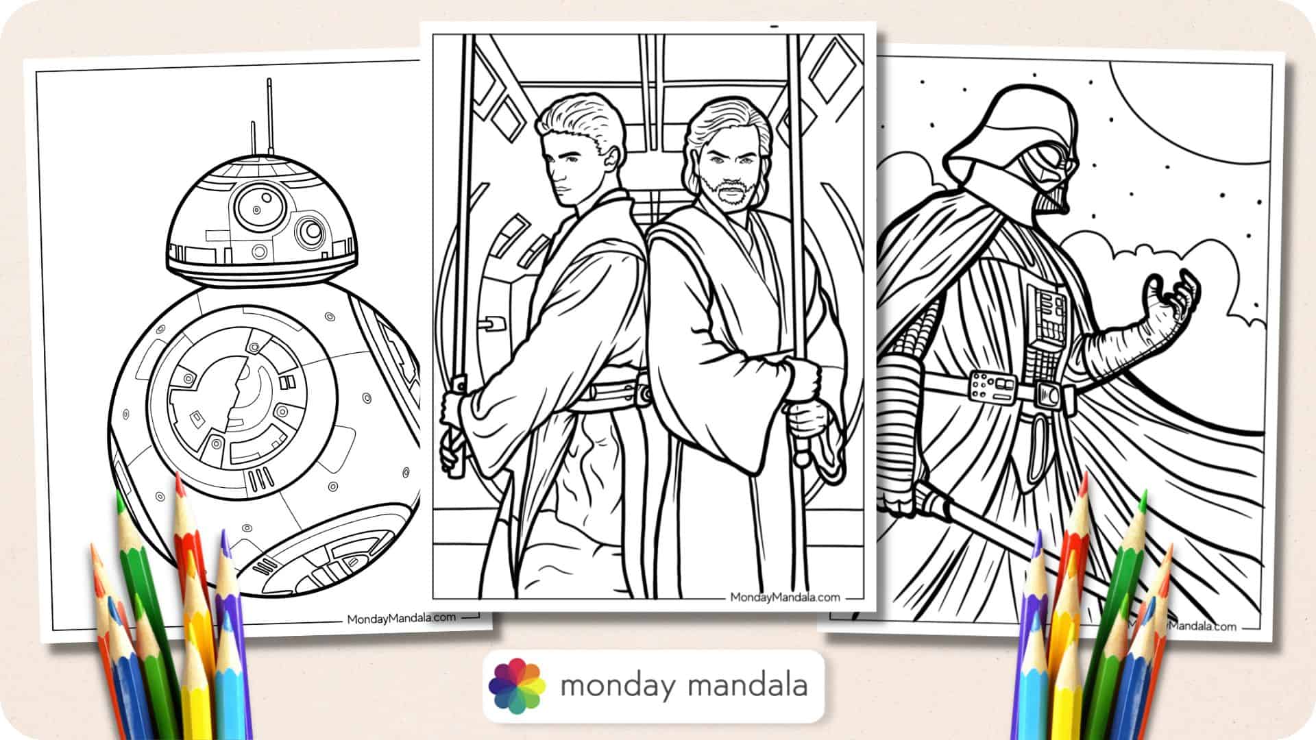 Star wars coloring pages free pdf printables