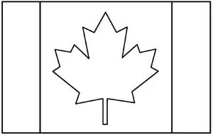 Canada flag coloring page â