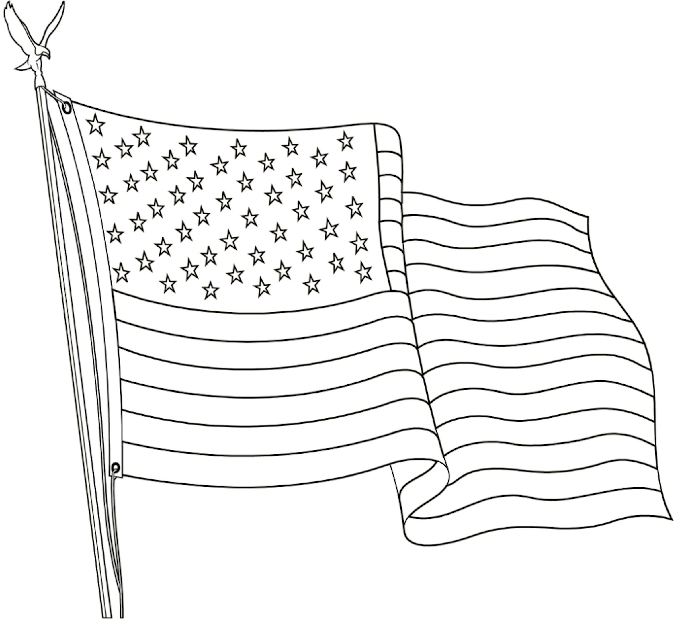 Flag day coloring pages