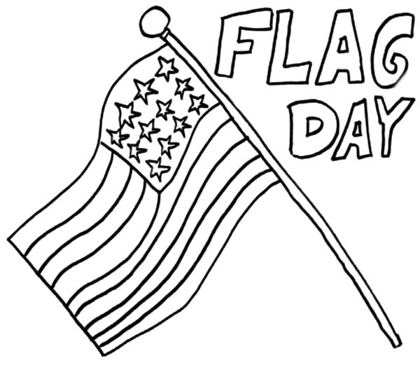 Happy flag day coloring pages