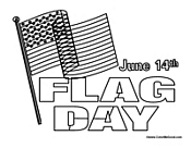 Flag day coloring pages